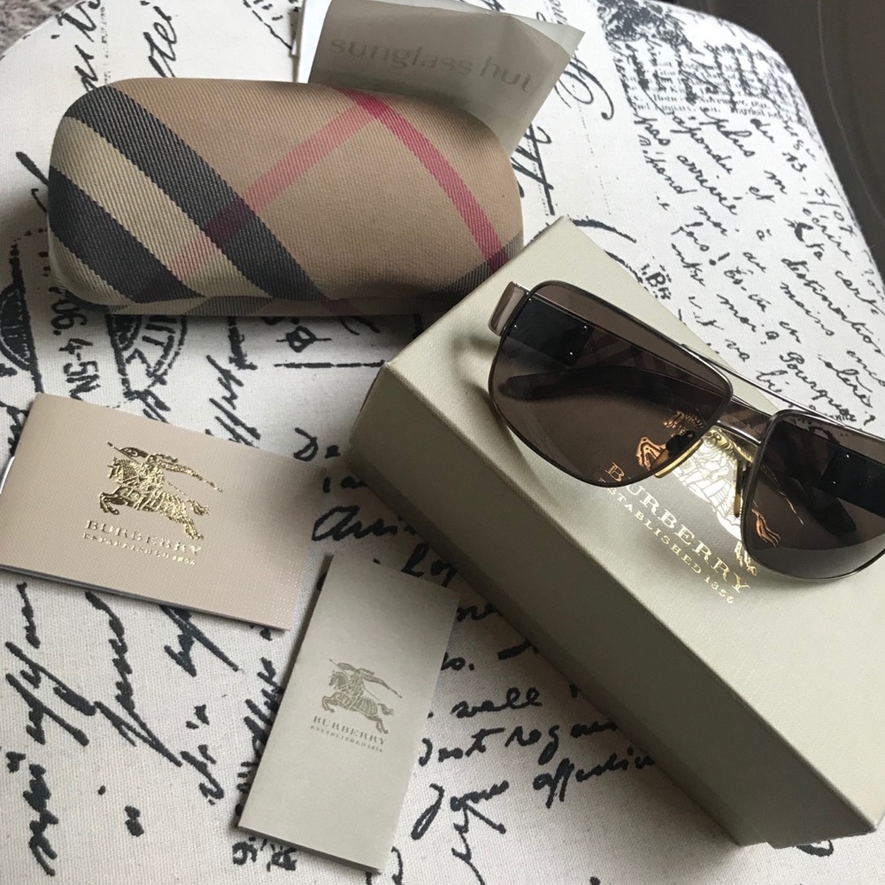 Authentic Burberry Sunglasses, Case and Box